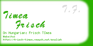 timea frisch business card